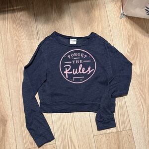 Abercrombie Kids Navy Blue Sweatshirt with Pink Graphic